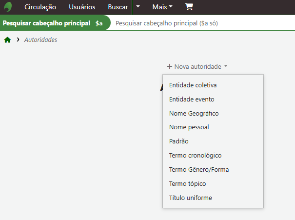 Nova autoridade