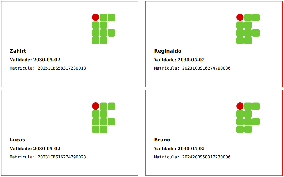 Resultado layout de exemplo