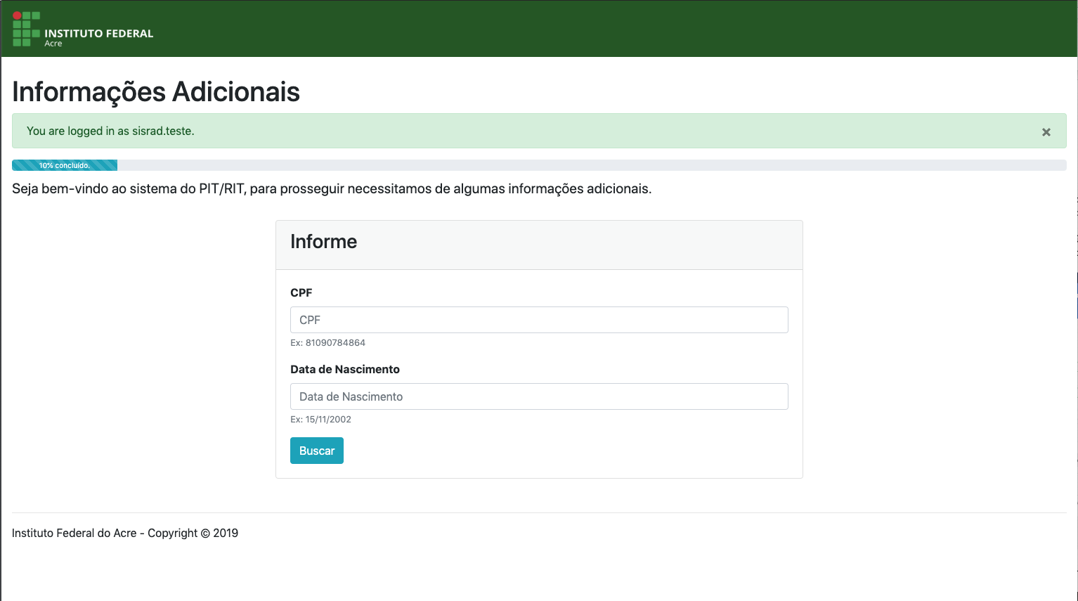 Formulário de Cadastro