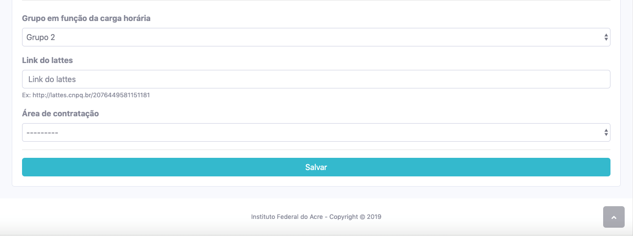 Tela de Edição de Perfil