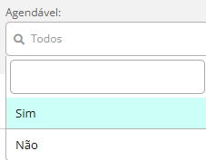 Filtro por agendável