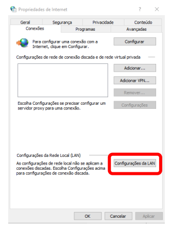 Configurar a conexão do Servidor Proxy